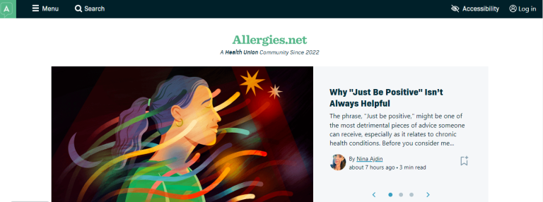 Allergies.net Health Union Screenshot new